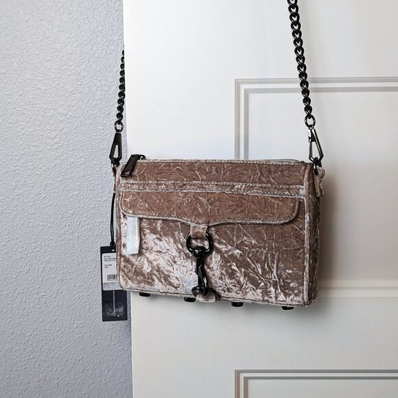Rebecca Minkoff Handbags - REBECCA MINKOFF Mini Mac Velvet Convertible Crossbody Clutch